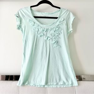 Calvin Klein Jeans Pastel Mint Scoop Neck 100% Cotton Tee Shirt